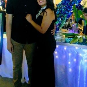 Formal black long sparkly gown